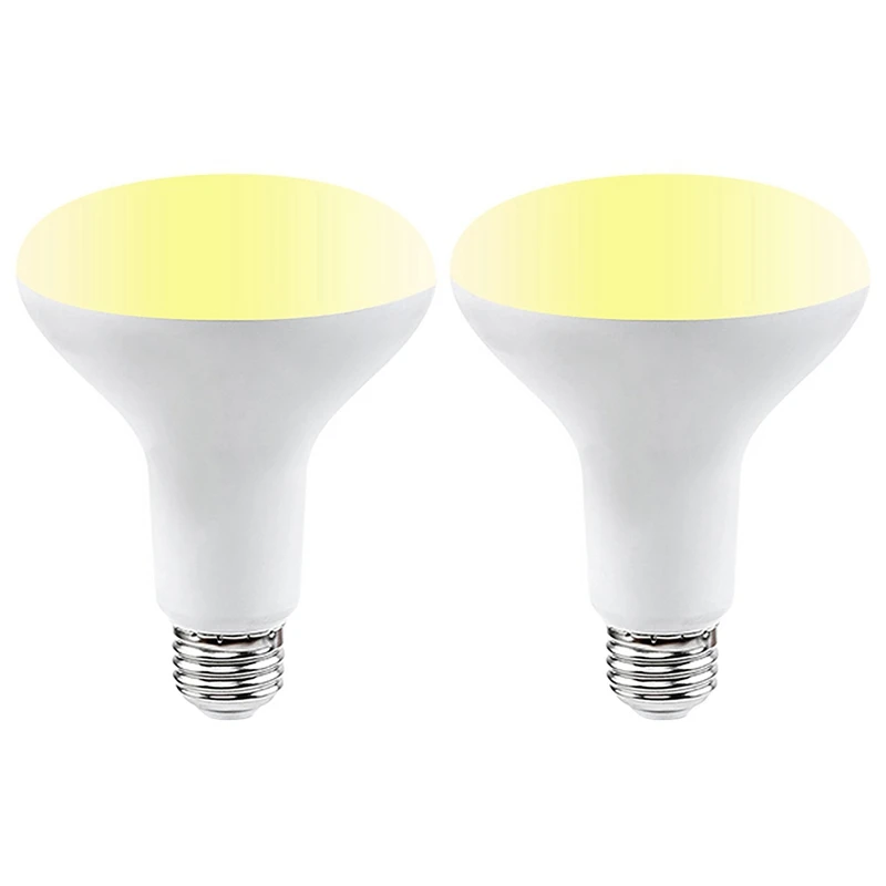 

HOT-2Pcs Tuya Smart Wifi Bulb BR30 Dimmable B22 850Lm RGB 2700K To 6500K 9W Lamp Works with Alexa Google Home As