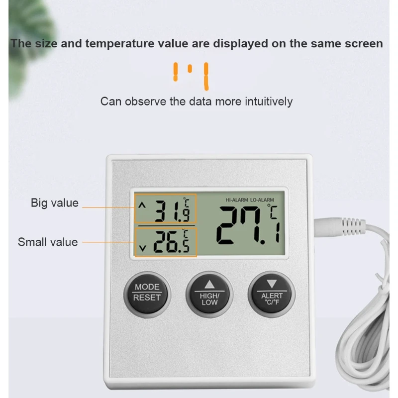 

Быстрое устройство X37E, термометр, широкий диапазон температур, большой экран, для холодильников, морозильных камер, аквариума, подарок