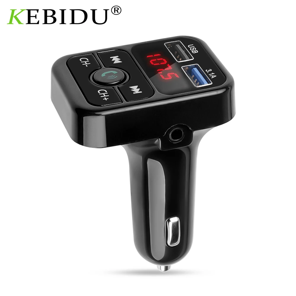 Kebidu Handsfree Car Kit Wireless Bluetooth автомобильное зарядное устройство FM LCD MP3 плеер