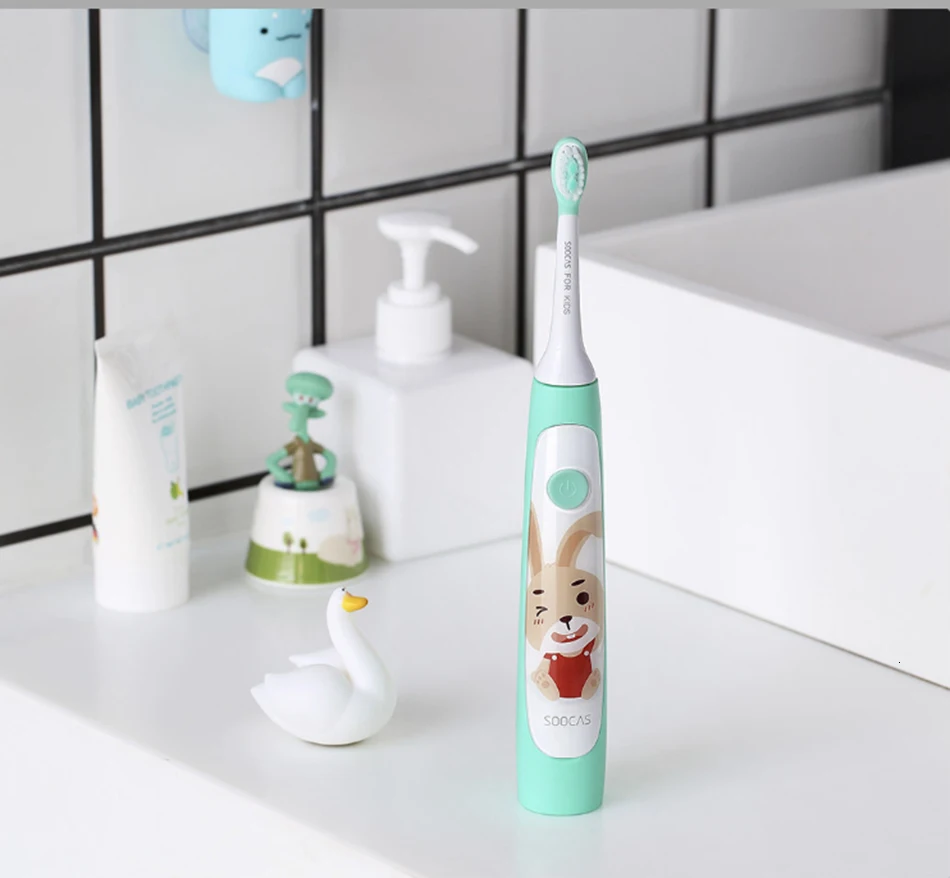 Xiaomi Mijia Soocas sonic электрическая зубная щетка C1 для детей, водонепроницаемая перезаряжаемая Милая умная ультра звуковая зубная щетка для детей
