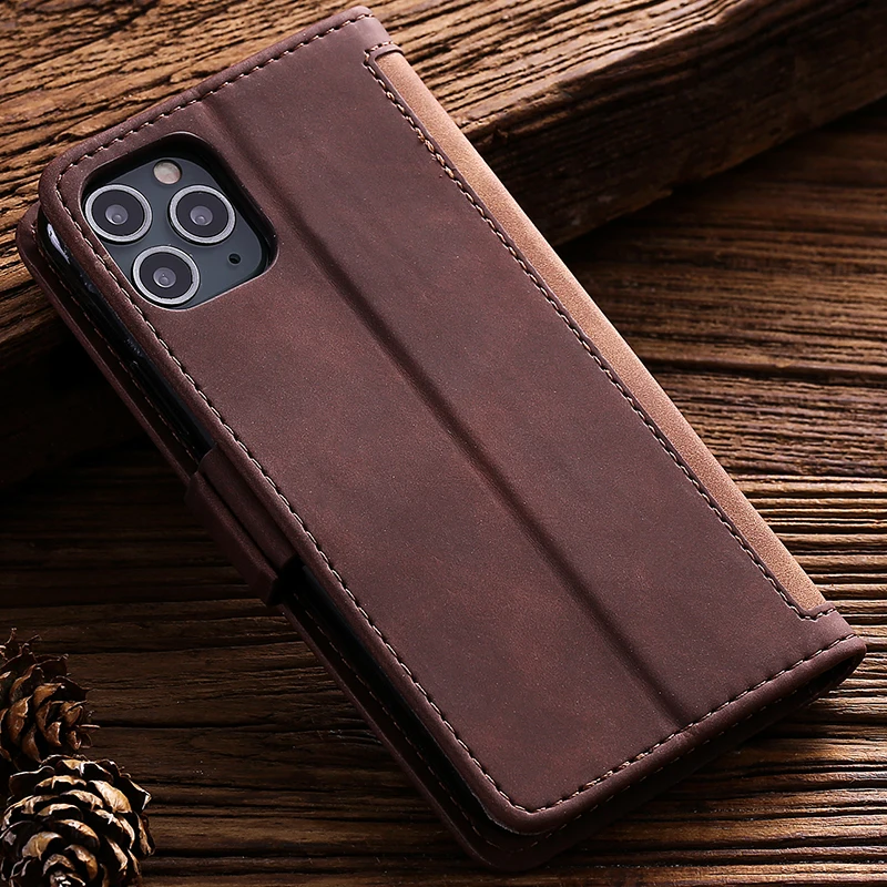 Splice Flip PU Leather Case For iPhone 13 12 Pro Max 13 12 Mini SE 2020 11 6 6s 7 8 Plus X 10 XR XS Max Wallet Book Phone Cases