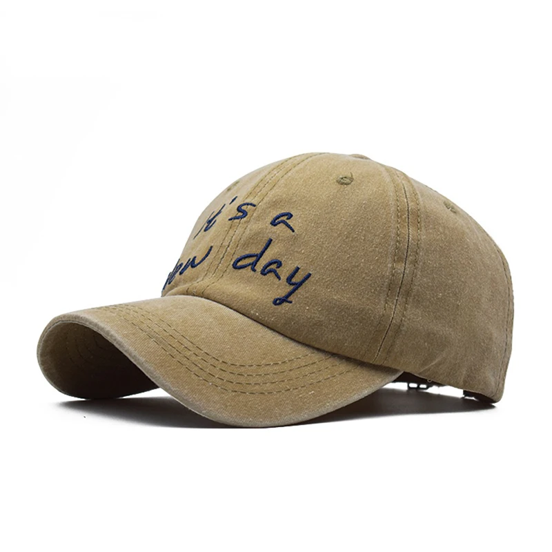 Хлопковая бейсболка с вышивкой надписью для пары Женская Уличная Повседневная