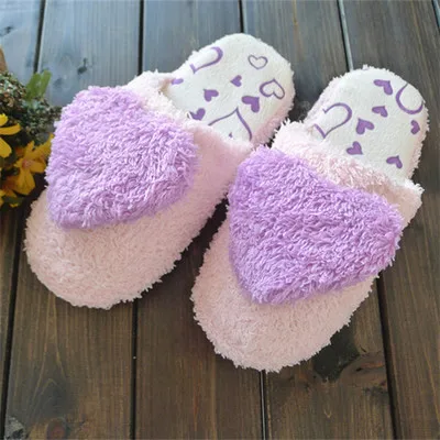 purple Style 3 Европейский и американский стиль; коллекция года; сезон осень-зима; домашняя обувь для пар; Хлопковые женские тапочки; плюшевая женская обувь; женская обувь без застежки - Цвет: purple Style 3