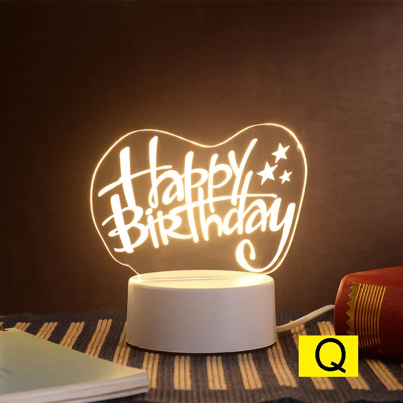 Мультяшный ночной Светильник 3D светодиодный USB мечта мягкий Настольный