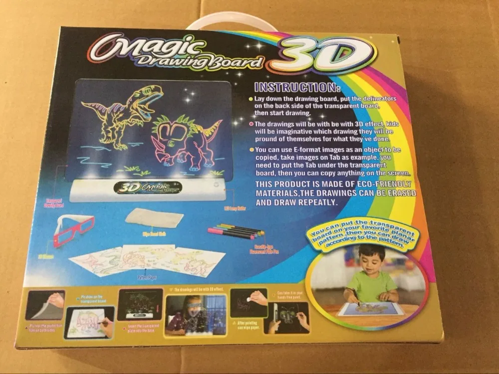 Волшебная 3D доска для рисования, 3D детская доска-головоломка, детская доска с граффити