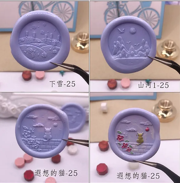 

Creative flower butterfly head Special-shaped Wax Seal StampFire Lacquer Seal Head Wedding Greeting Card Wax Seal