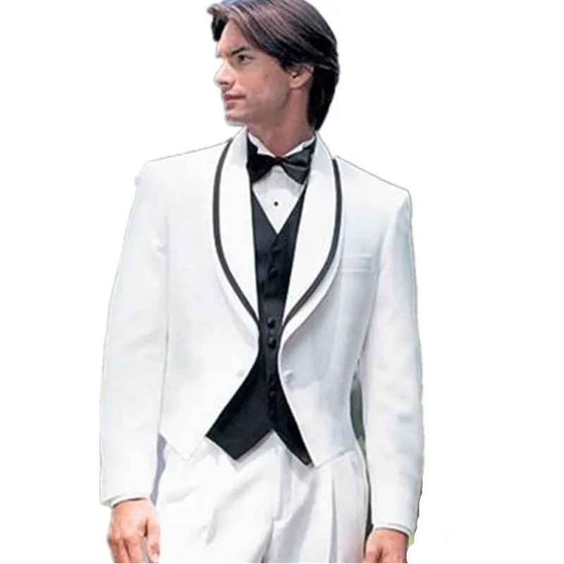 

2019 приталенные мужские смокинги, вечерние костюмы для мужчин, свадебные костюмы для жениха на выпускной, 3 предмета (пиджак + брюки + жилет), в...