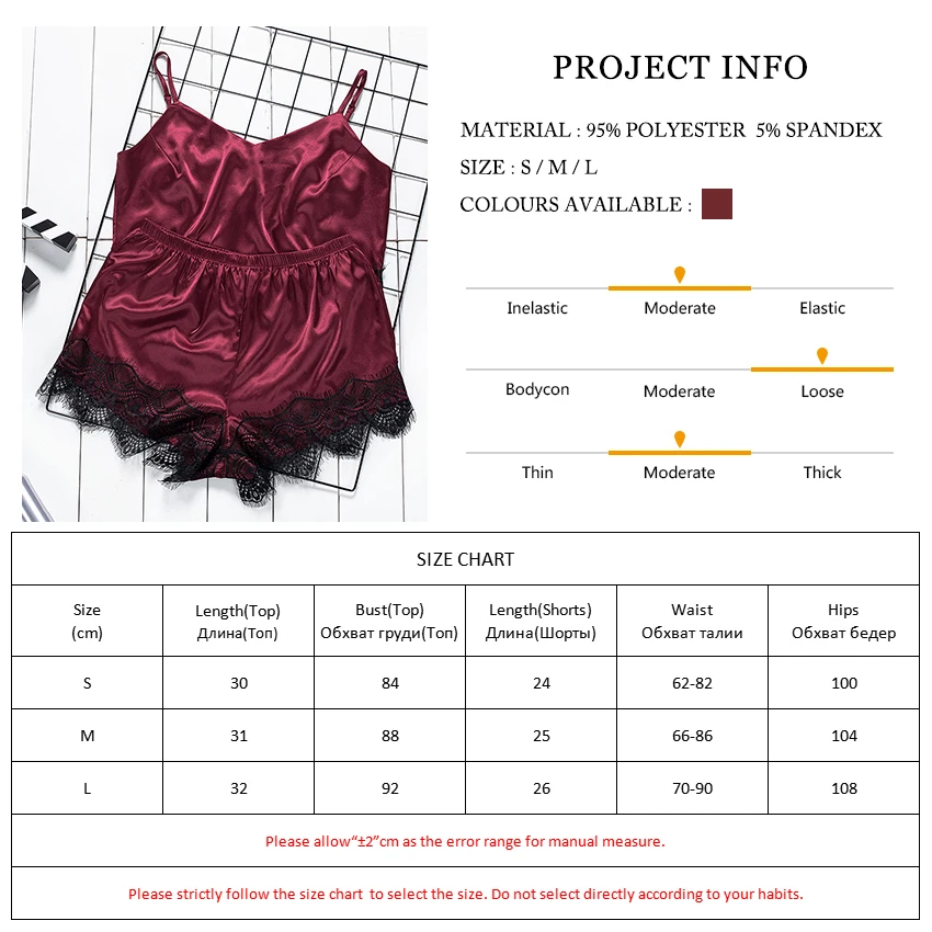 Suphis винтажный сексуальный сатиновый Топ без рукавов и кружевные шорты летние