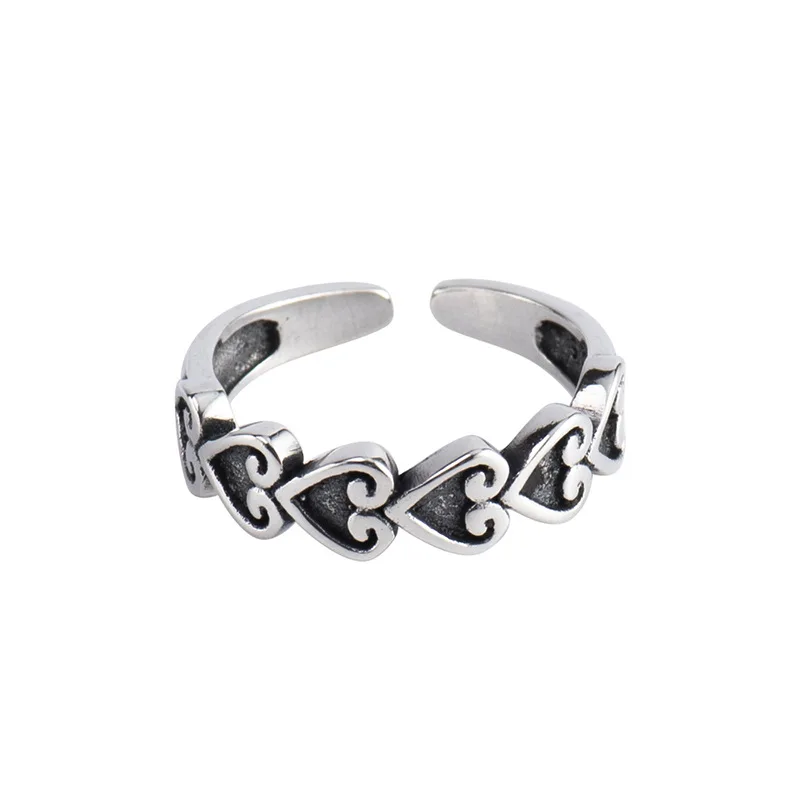 Женские кольца DAIMI из серебра 925 пробы с начесом в виде сердца ювелирные украшения