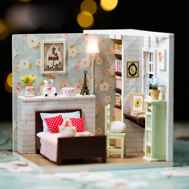 Детский подарок на Рождество и день рождения деревянный кукольный домик сделай