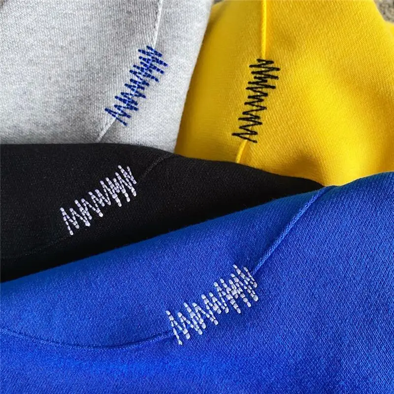 

ADER ERROR ADE Logo Sweatshirt Men Women Irregular Stitches Adererror Hoodies Thick Fabric Inside Tag Label