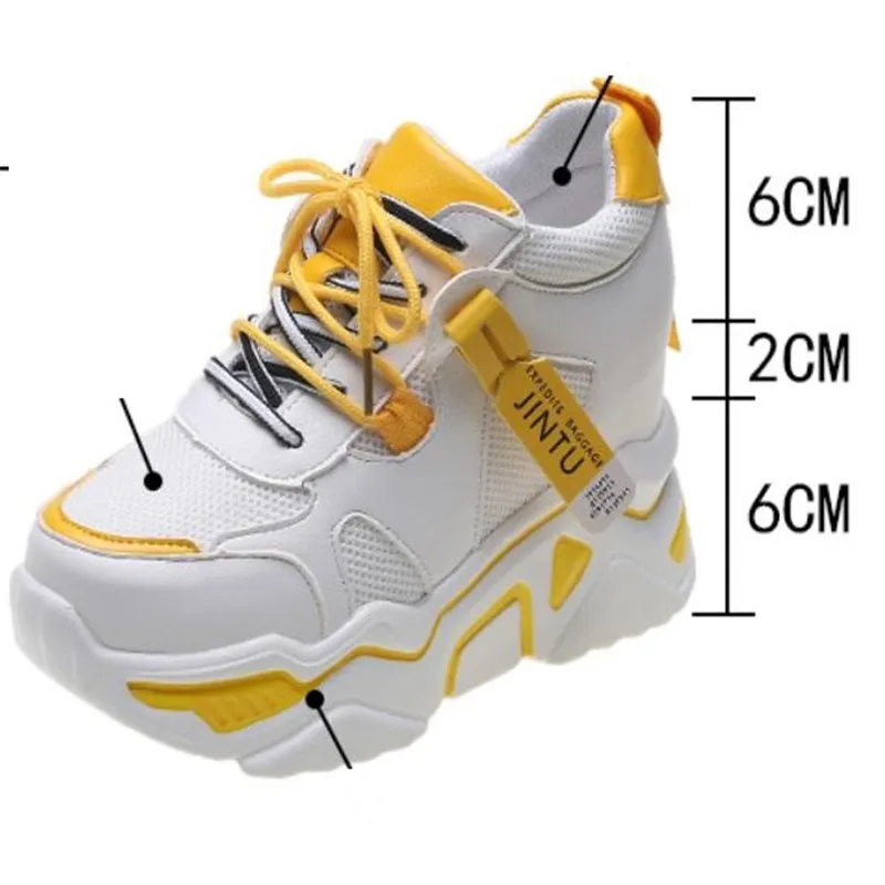 Womens Sneakers Trainers Platform Wedges Chunky Sneakers Black Sneakers Women Casual Shoes Woman Baskets chaussures femme