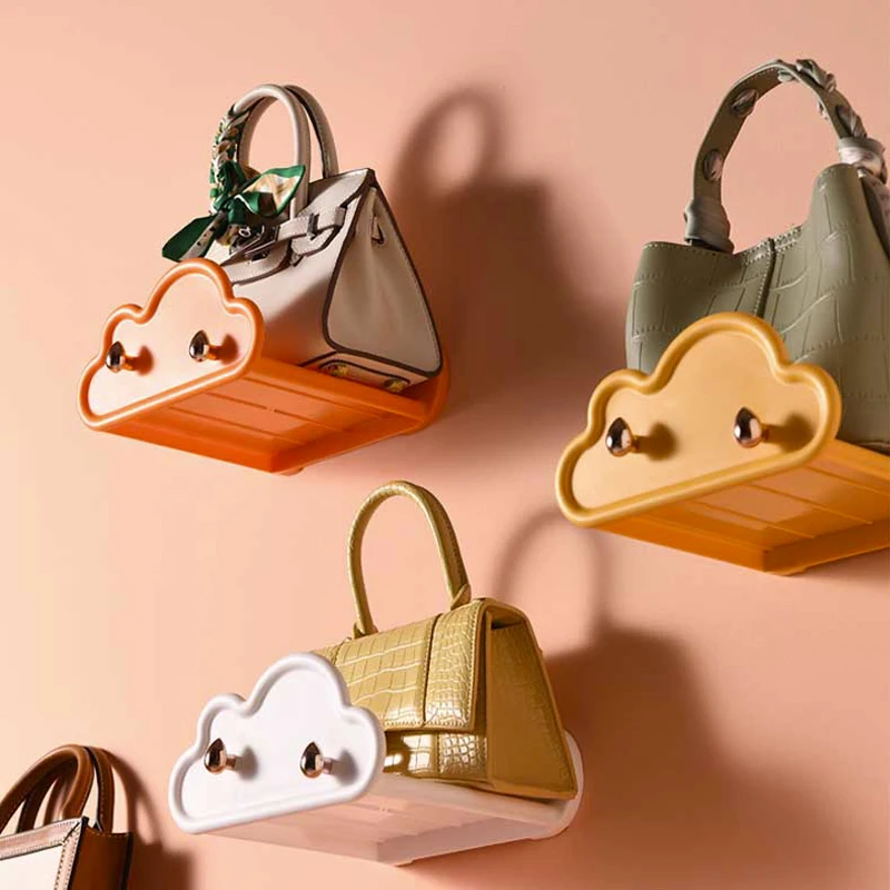 

Новый настенный держатель для сумок, стойка, аксессуары для ванной комнаты, органайзер для салфеток, полки, настенный органайзер без перфор...