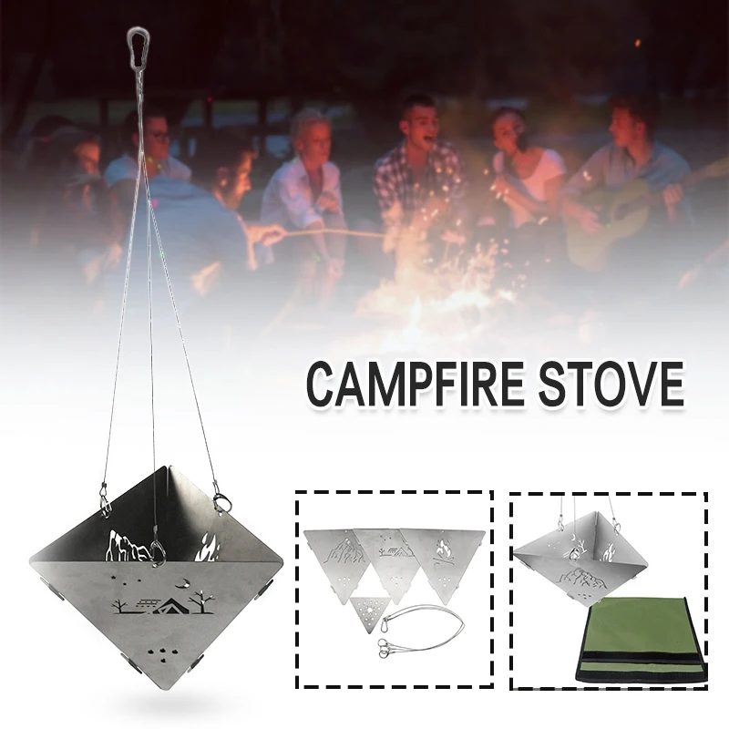 

Portable Stainless Steel Camping Stove with Geometric Shape Durable Lightweight Easy Operation Convenient for Outdoor B2Cshop