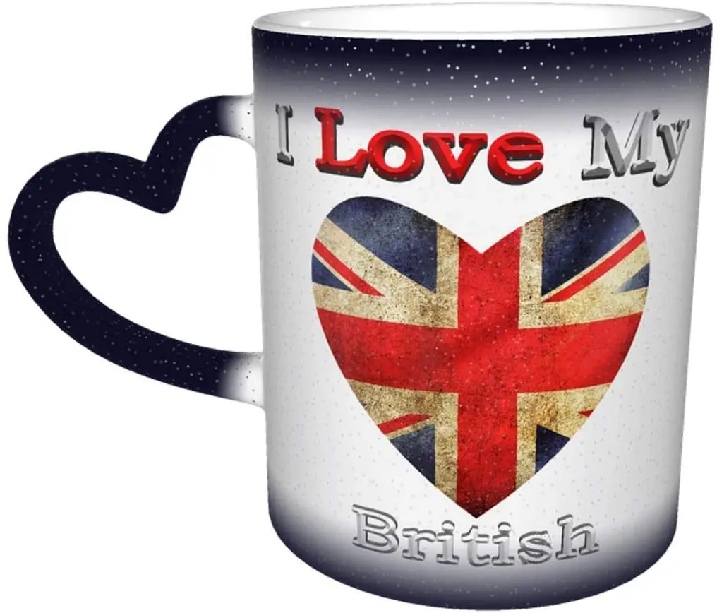

Flag And Seal Of Illinois Color Changing Starry Sky Mug Heart Shaped Coffee Magic Mug