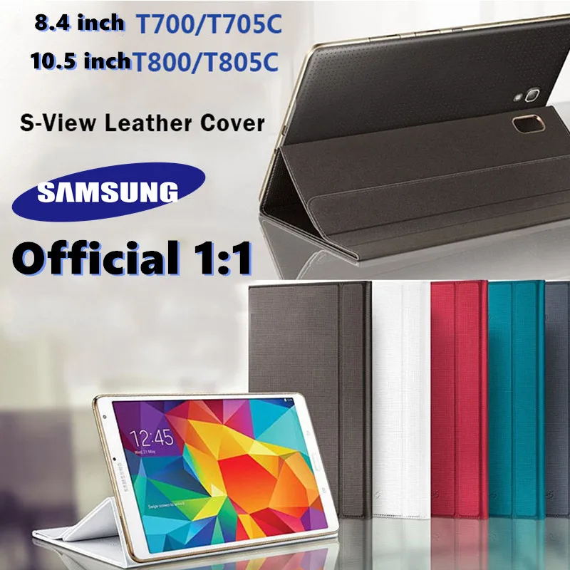 

Samsung Galaxy Tab S 8.4in T700 Tab S 10.5in T800 Book Tablet Cover Stand Magnetic Flip Cover Official 1:1 Auto Sleep Wake Case