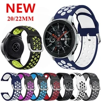 watchband 20mm 22mm silicone band for galaxy watch 3 46mm 42 active 2 s3 gt2 bracelet amazfit bip band for samsung watch 4 strap
