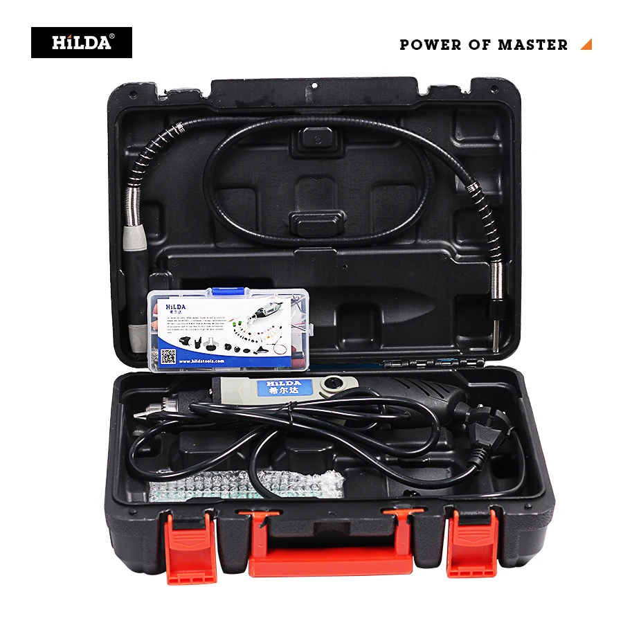 HILDA 400 Вт Мини электрическая дрель гравер для dremel роторный инструмент Аксессуары