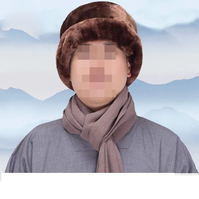 Зимняя теплая буддийская шапка унисекс шаолин монахи дзен медитация кунг-фу храм