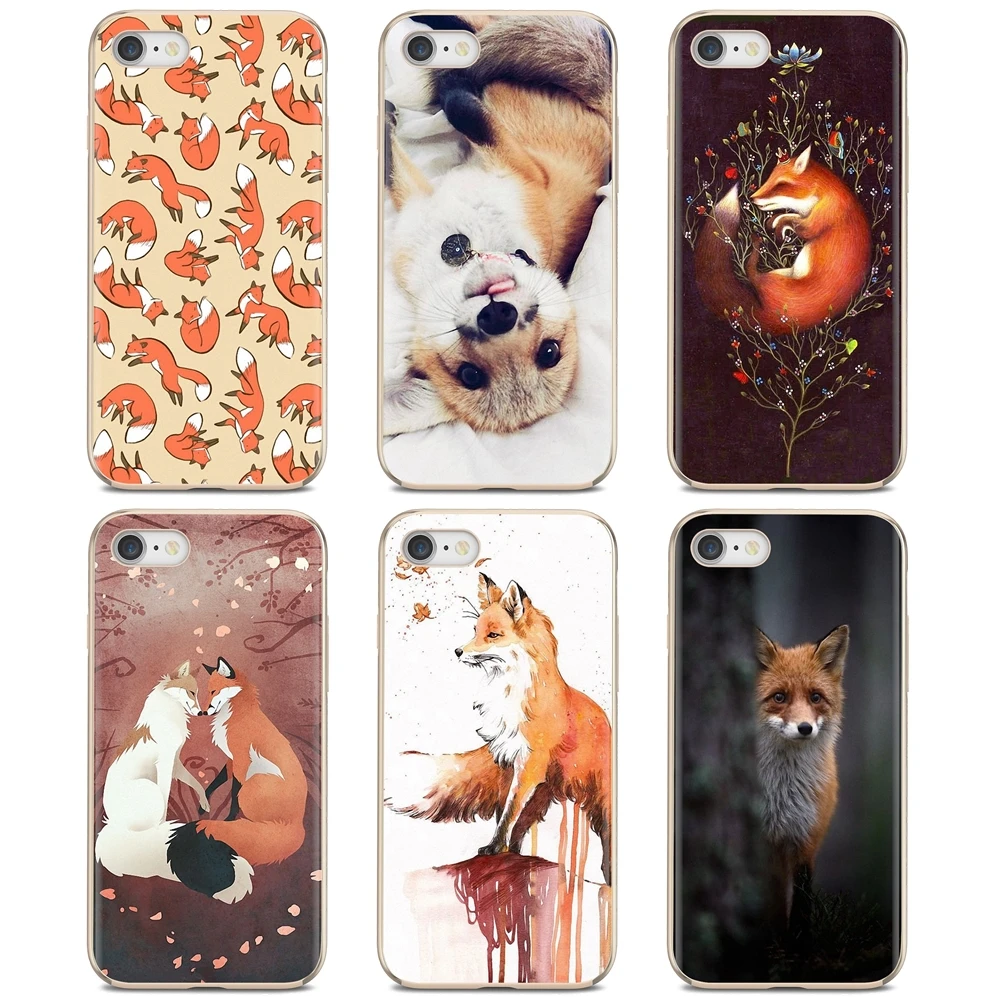 Акварельные лисы Red Baby Fox animal для Samsung Galaxy A10 A30 A40 A50 A60 A70 S6 Active Note 10 Plus Edge M30 мягкие