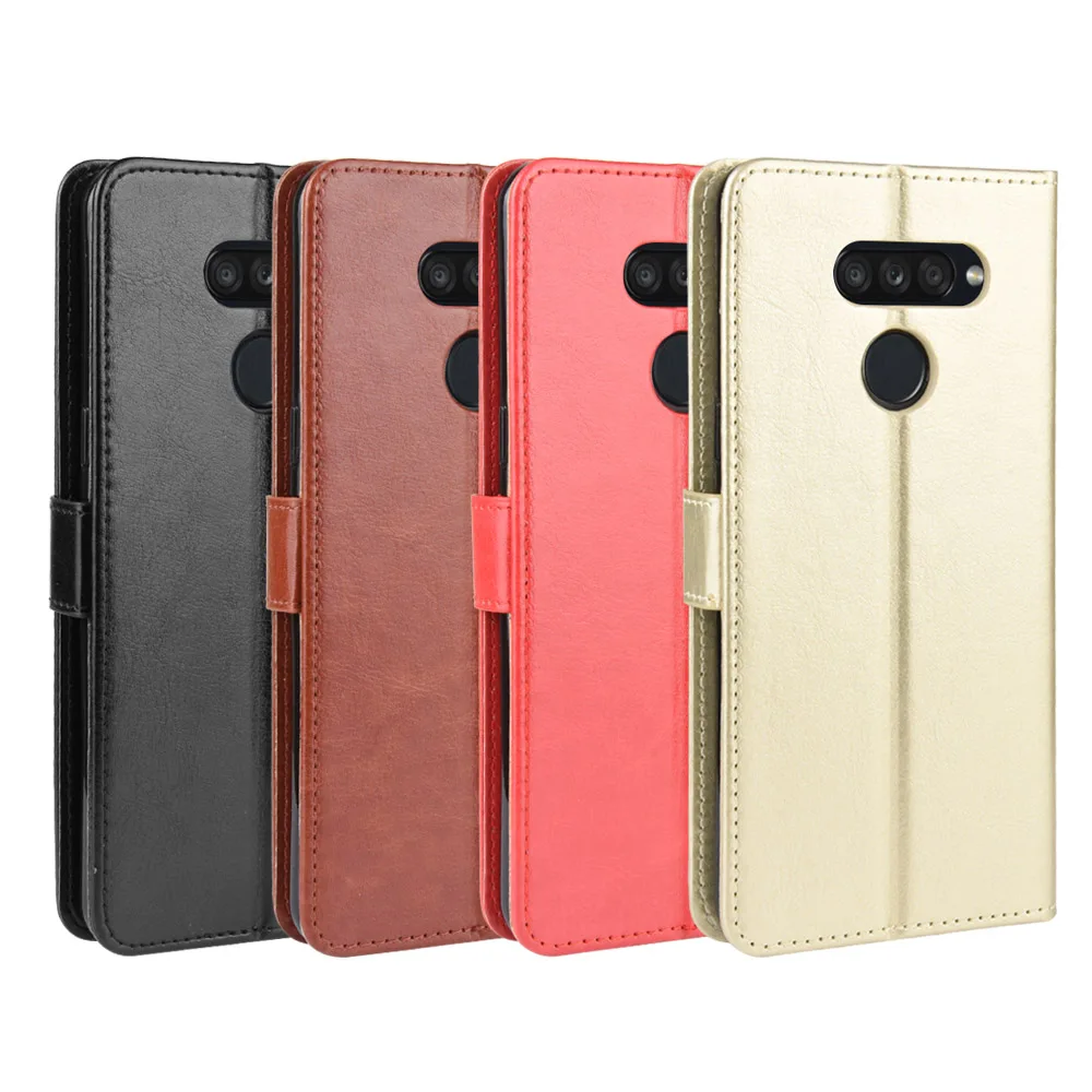 Чехол для LG K50S чехол ретро кошелек с откидной крышкой Стильный Глянцевый