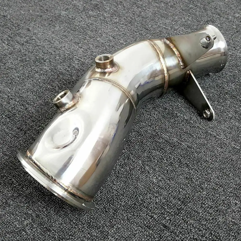 4 дюймовая труба TURBO CATLESS для BMW 135i 335i 435i M235i N55 F30 F32 F20 2014 2016 гг.|Выхлопной коллектор| |