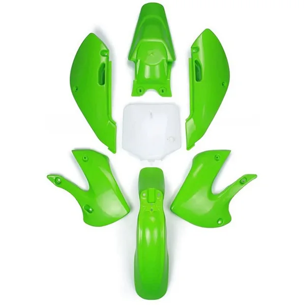 7 шт. ABS пластик обтекатель обтекателя тела Рабочий комплект для Kawasaki KLX110 2002-2013 KX-65