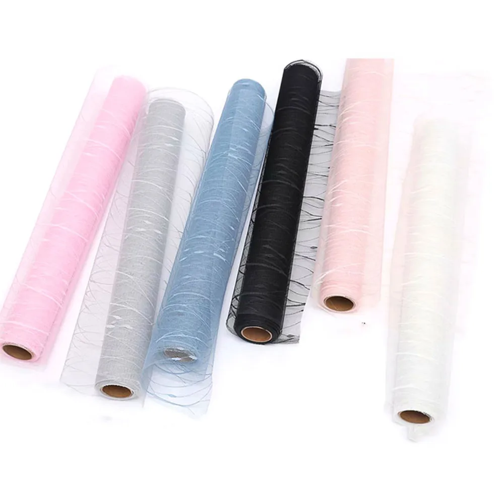 

48cm*5Y/Roll Lace yarn wrapped flower yarn net flower bouquet packaging paper net wrapped flower material net yarn