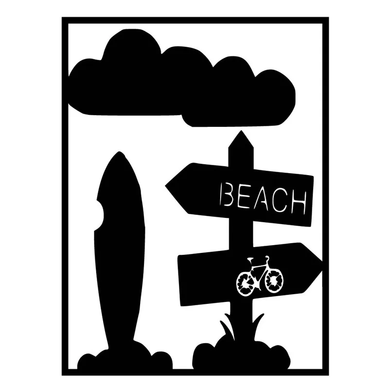 Eastshape Cloud Beach металлические резные штампы Праздничная рамка для карт Скрапбукинг