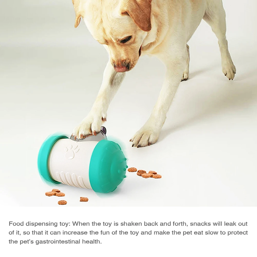 

Dog Feeder Toy Tumbler Slow Food Leakage Ball Interactive Teething Playing Training Educational Toys for Cat Kitten Puppy