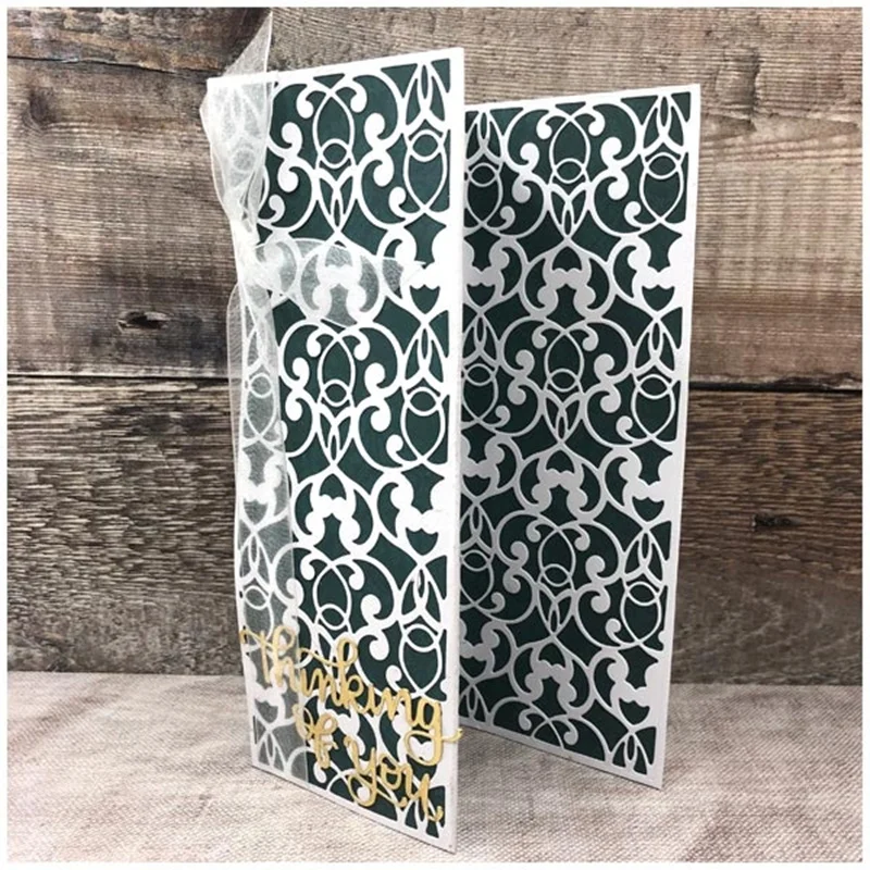 

2021 New Metal Cutting Dies and Scrapbooking For Paper Making The Slimline Card Builder Die Embossing Frame Card Craft No Stamps