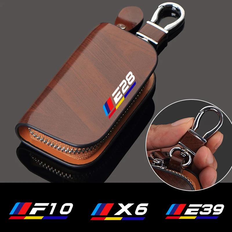 

Car Genuine Leather Key case For BMW 1 2 3 4 5 6 7 Series X1 X3 X4 X5 X6 F30 F34 F10 F20 E39 E28 E90 Key Case Cover Remote Cover