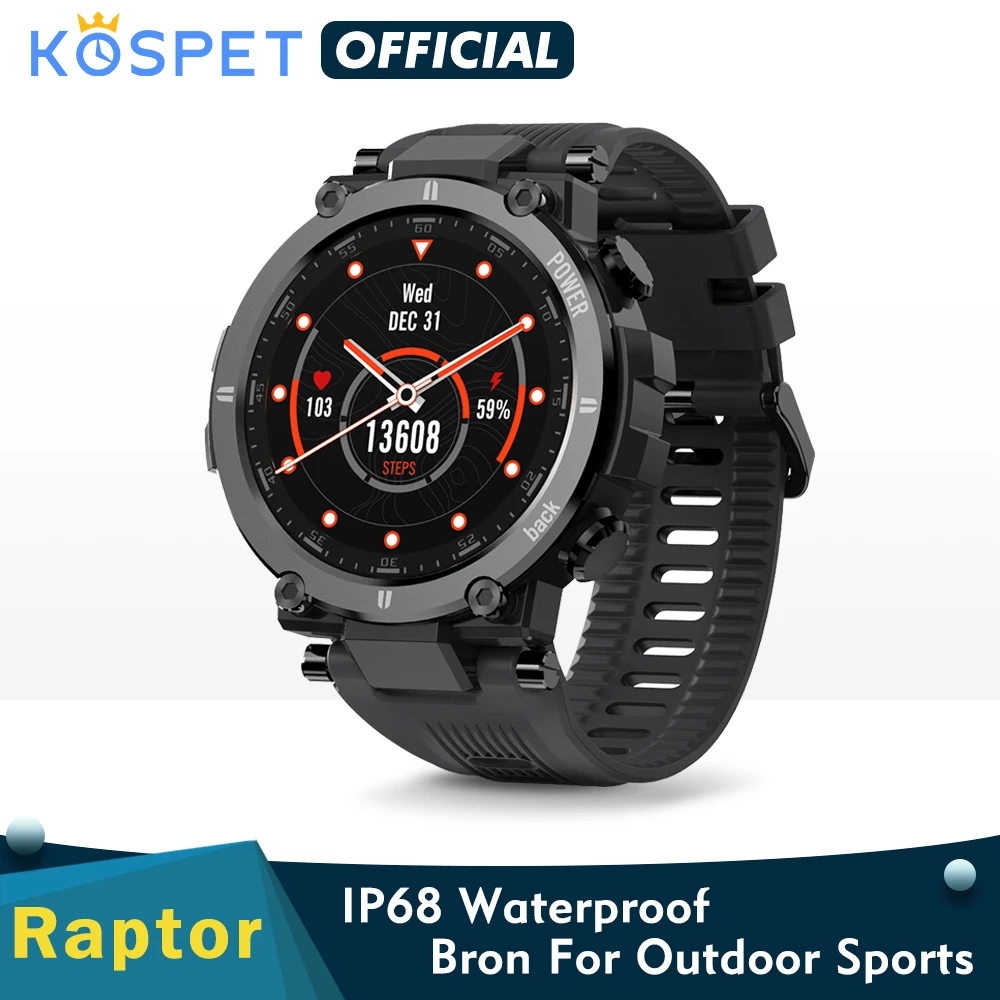2020 New Новые спортивные часы KOSPET Raptor прочные Смарт с Bluetooth Ip68 водонепроницаемые