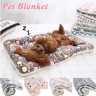 Моющийся спальный коврик для домашних животных, фланелевый утолщенный коврик для собак, кошек, Флисовое одеяло, диванная подушка, коврик для домашних животных, одеяло для щенков, теплые аксессуары для собак