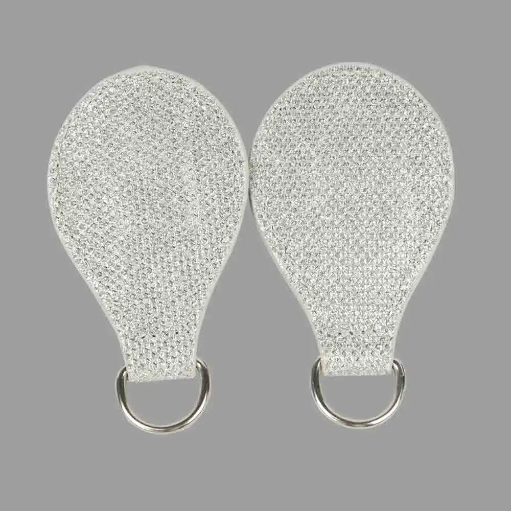 New 2 Pair 4 PCs Shiny silvery Leather Drop End for Obag Handle Attachment O Bag Obasket DIY | Багаж и сумки