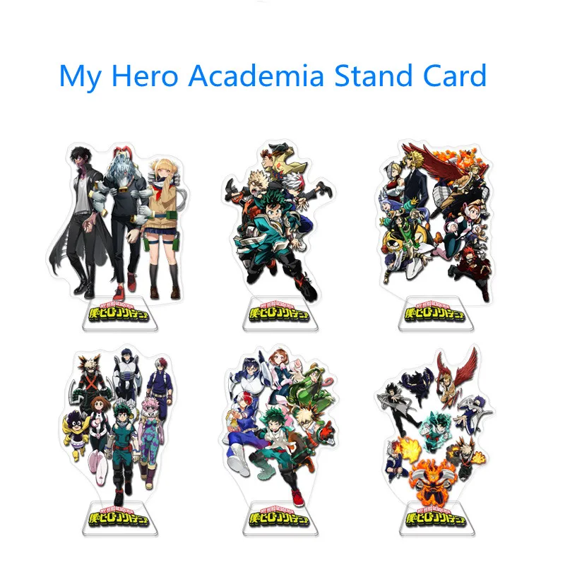 Hot Anime My Hero Academia Cosplay Stand Acrylic Figure Midoriya Izuku Todoroki Shoto Model Desk Decor Fans Collection Prop Gift |
