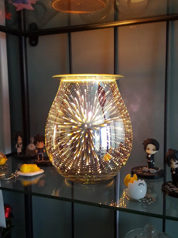 COOSA стекло 3D эффект Starburst фейерверк Электрический воск масляный светильник теплые компрессионное коаксиальное для декоративного офиса