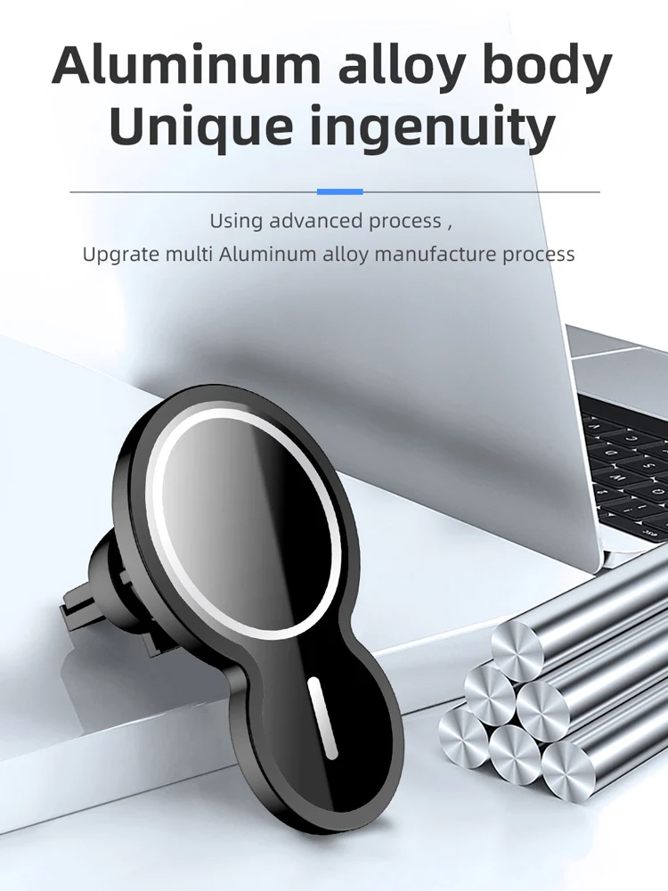 

Magnetic Wireless Car Charger For iPhone 12 12 Pro Max 12 Mini For Magsafe Charging 15W Qi Fast Wireless Magnetic Car Holder