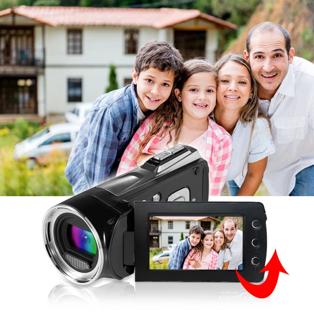 

2.7 Inch Video Camera Portable Full HD 1080P 8X Digital Camcorder Professional Recorder LCD Screen Vlogging Home Zoom Handheld