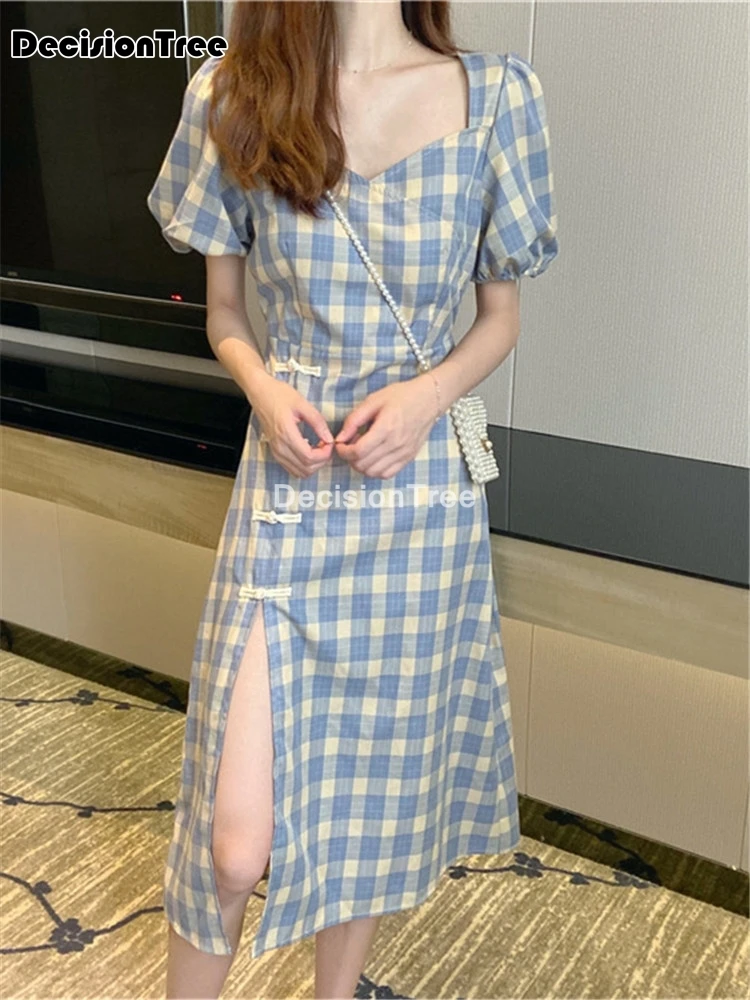 

2021 chinese dress casual women rayon chinese dresses qipao vintage evening gown short sleeve cheongsam party vestidos classic