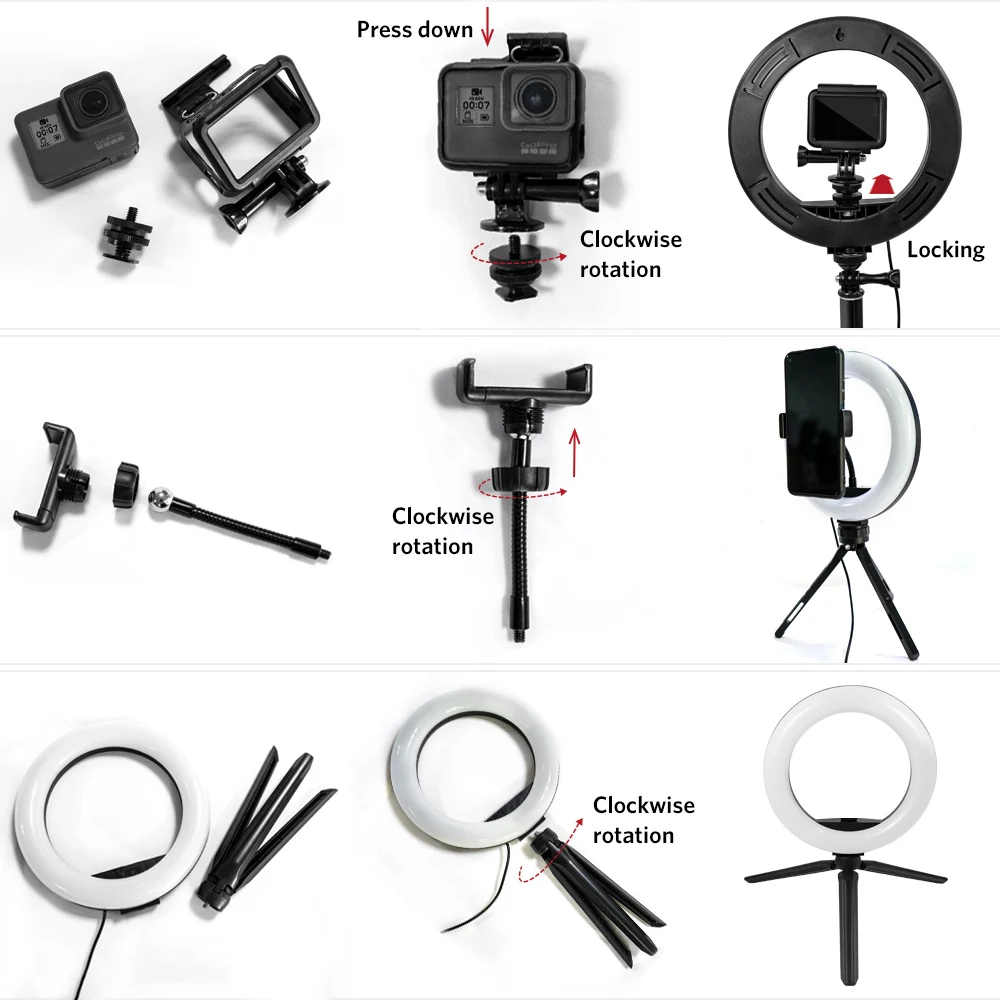 Новый дизайн аксессуаров Anordsem для Gopro заполняющий светильник светодиодный