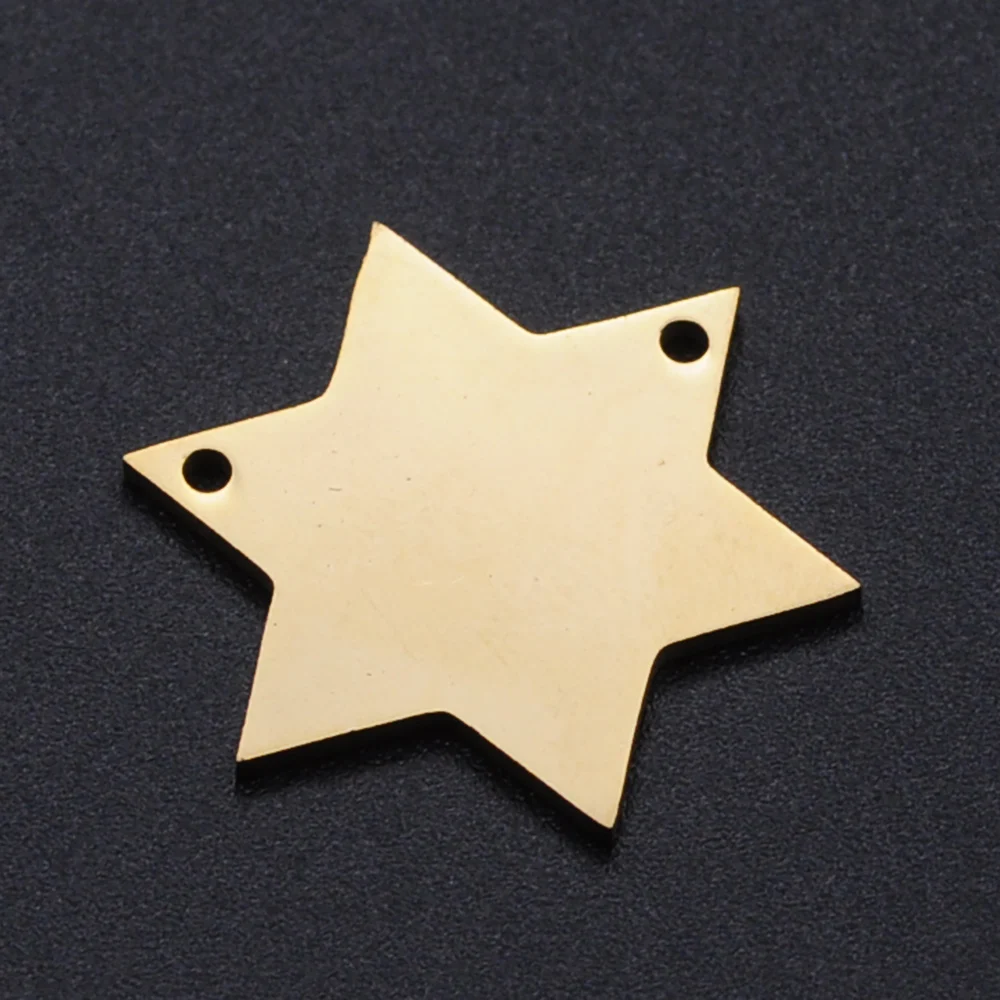 5 шт./лот 100% нержавеющая сталь Давид Звезда соединитель амулеты оптовая продажа