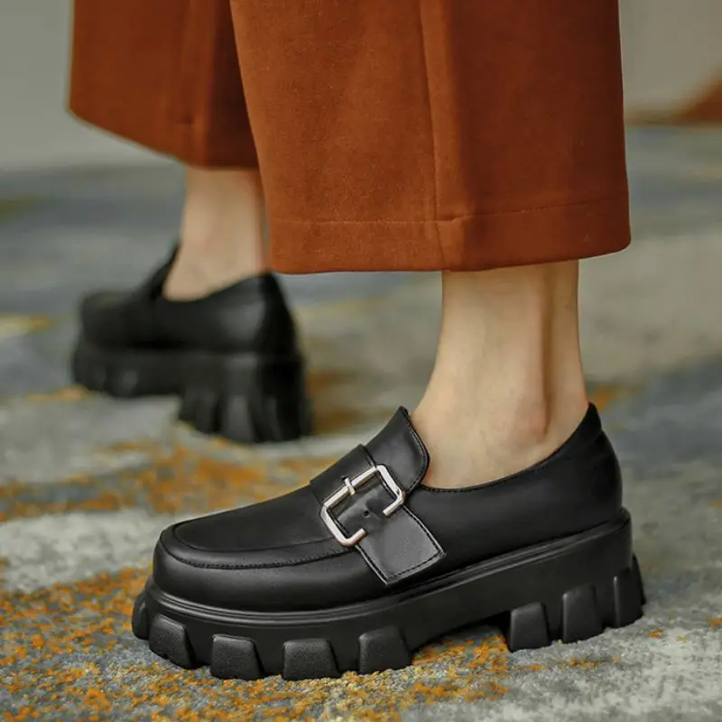 

KemeKiss New Women Shoes Thick Bottom Buckle Women Flat Shoes Fashion Cool Vacation Women Footwear Size 33-42