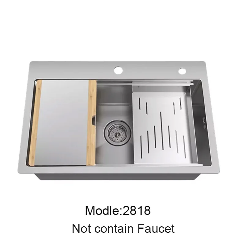 Type 3 Xiaomi Mijia Youpin Kitchen Multi-function Combination Hand-made Sink 50L Stainless Steel sink with chopping board drain basket - Цвет: Type 3