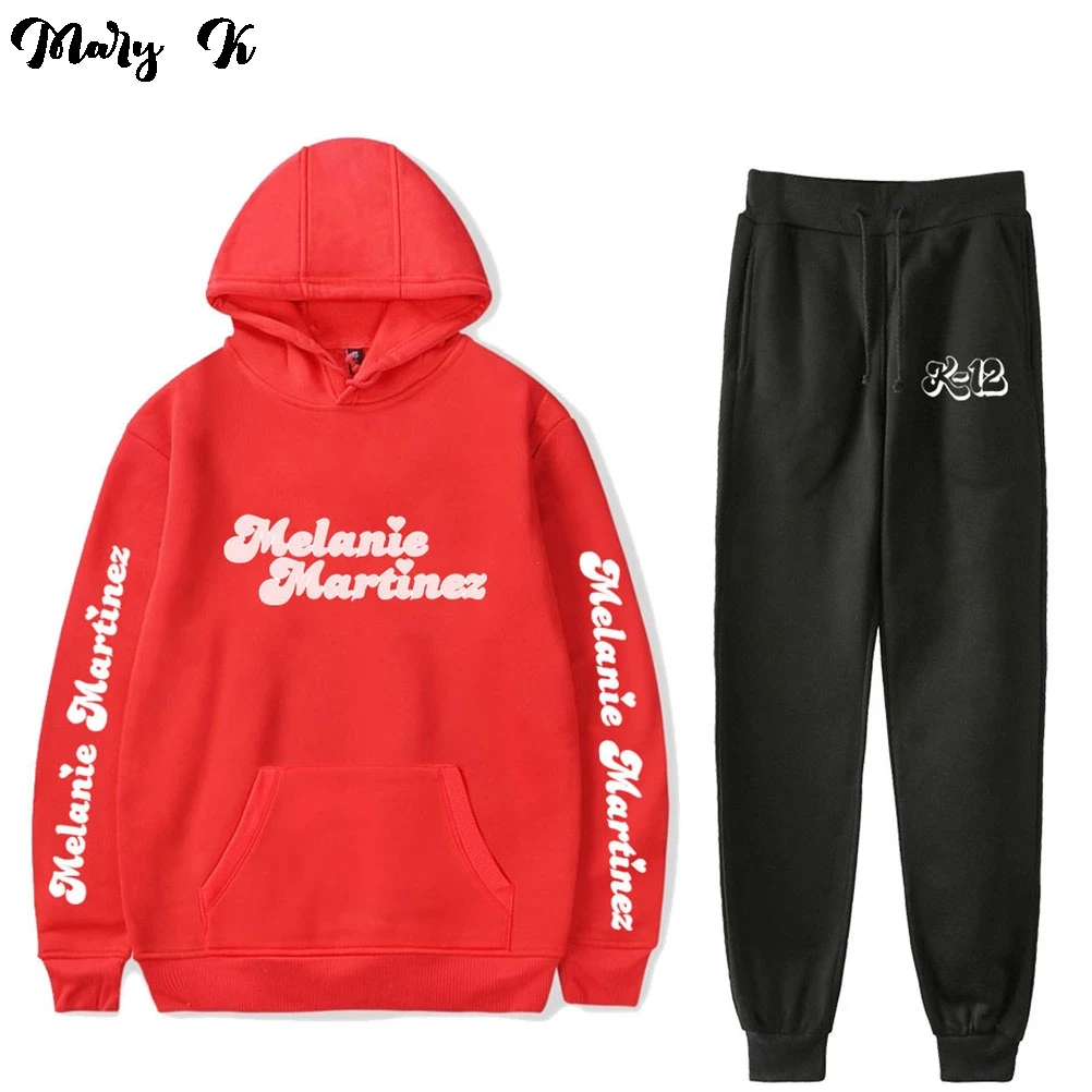

Melanie Martinez K-12 Two Piece Set Women/Men's Hoodie+Long jogger pants Pullover Unisex Harajuku boy/girls Suit Oversized hoody