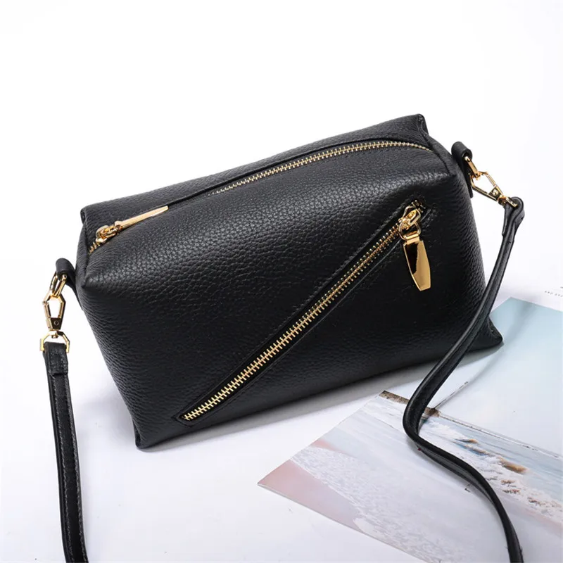 Brand crossbody bags for women Fashion Small Square Bag Genuine Leather bags women Zipper shoulder messenger bag sac main femme