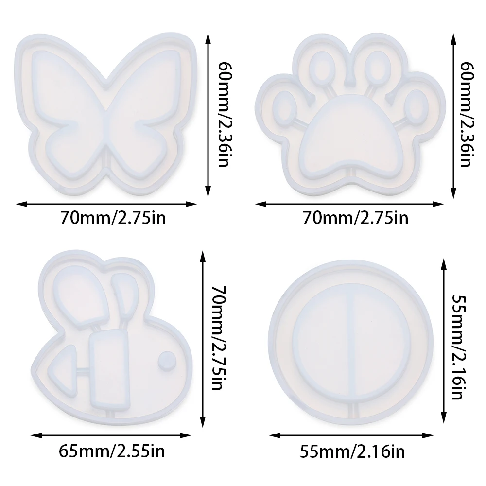 Шейкер-бабочка/кошачья лапа/Пчела/круглая смола форма хрустальный кулон зыбучий