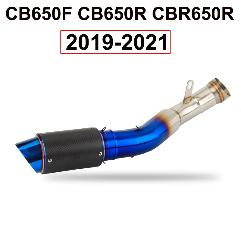 

Выхлопная труба из углеродного волокна для мотоцикла, модифицированный интерфейс 76,2 мм, среднее звено трубы, слипоны для HONDA CB650F CB650R CBR650R ...