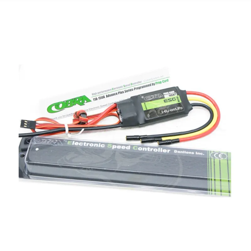 

Original Cobra DL40A+ 40A ESC with Switching Regulator BEC 6A 5.5V 2-6S for DIY Fixed-wing Aircraft Model