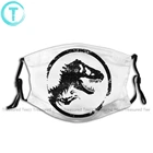 В стиле Парк Юрского периода для губ маска для лица парк и мир Юрского периода Логотип Маска для Лица Забавные модные с 2 фильтры, способный преодолевать Броды для взрослых